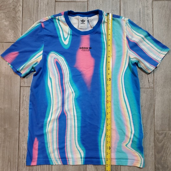 ADIDAS ORIGINALS Men's Hyperreal ALLOVER LOGO TREFOIL SHIRT Sz MEDIUM HN3993 - Picture 4 of 7